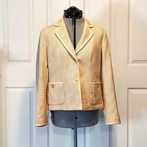 Talbots Women's Gold & Cream Jacket